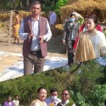 पुर्ब खानेपानी मन्त्री मगरद्वारा  बाढी प्रभावितलाई लालझाडीमा अनुगमन