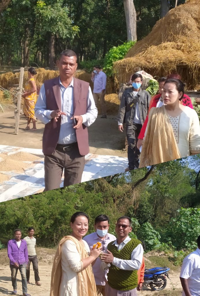 पुर्ब खानेपानी मन्त्री मगरद्वारा  बाढी प्रभावितलाई लालझाडीमा अनुगमन
