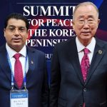 पूर्व मन्त्रि ढकालद्वारा सयुक्त राष्ट्र संघका पूर्व महासचिब बान कि मून संग भेट