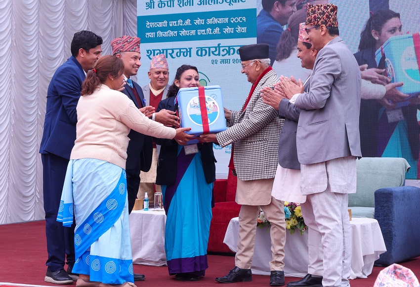 प्रधानमन्त्रीद्धारा एचपीभी खोप अभियान सुरु