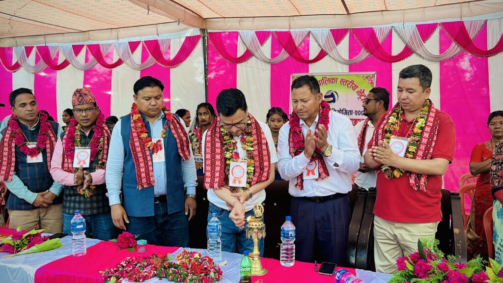 बेलौरी ७ मा  रात्रिकालीन तेस्रो भेट्रान पुरुष भलिबल प्रतियोगि उद्घाटन