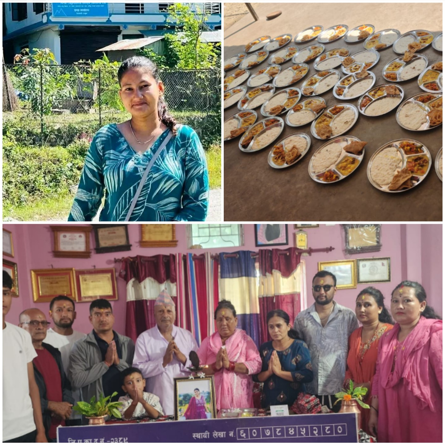 बाढीले खोसेकी पुष्पाको सम्झनामा भोजन सेवा, काँसको प्रतिमा बनाएर गरिएको थियो अन्तिम संस्कार